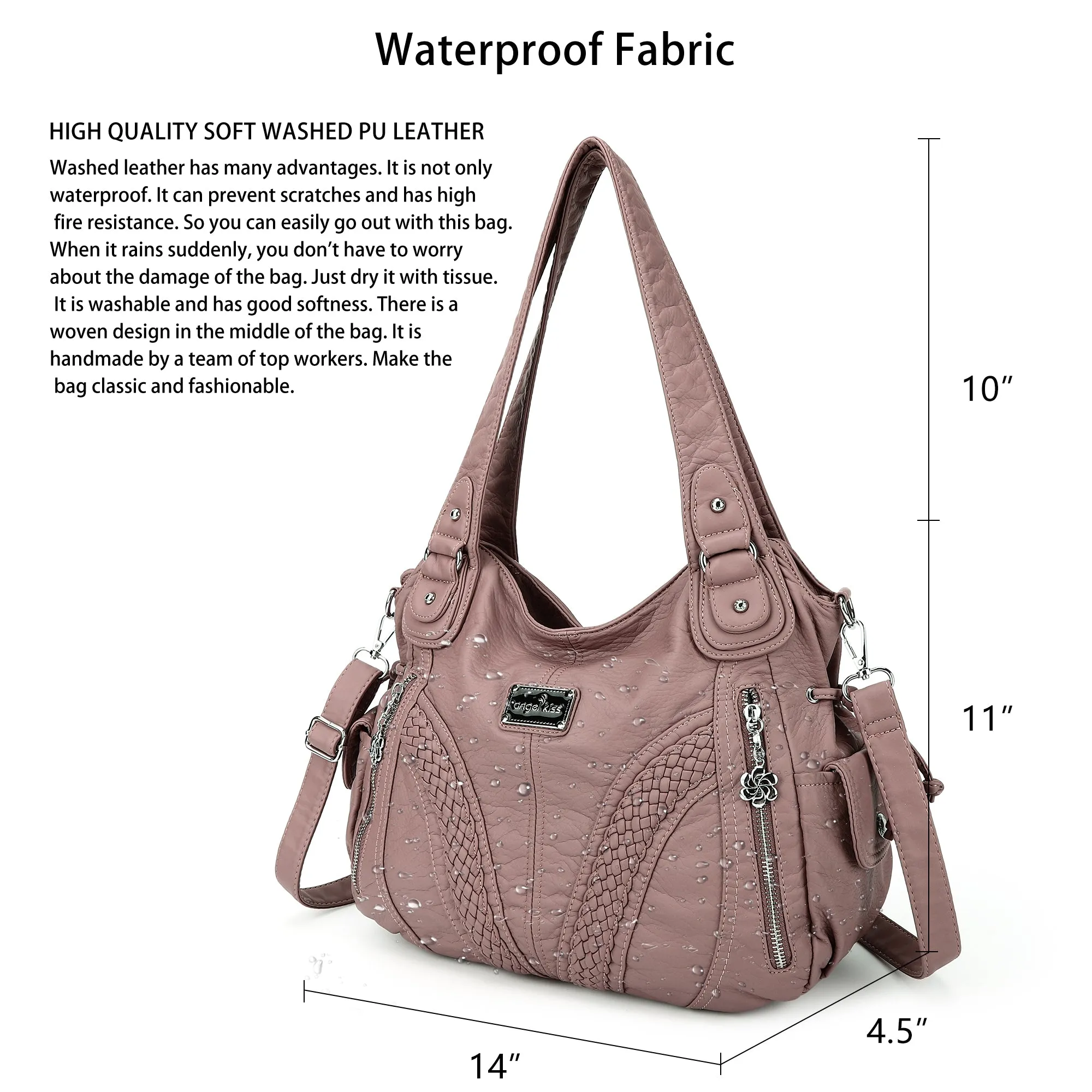 washed roomy Daily women Waterproof unique hobo handbag